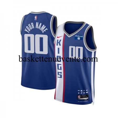 Maillot Basket Sacramento Kings Personnalisé Nike 2023-2024 City Edition Bleu Swingman - Homme